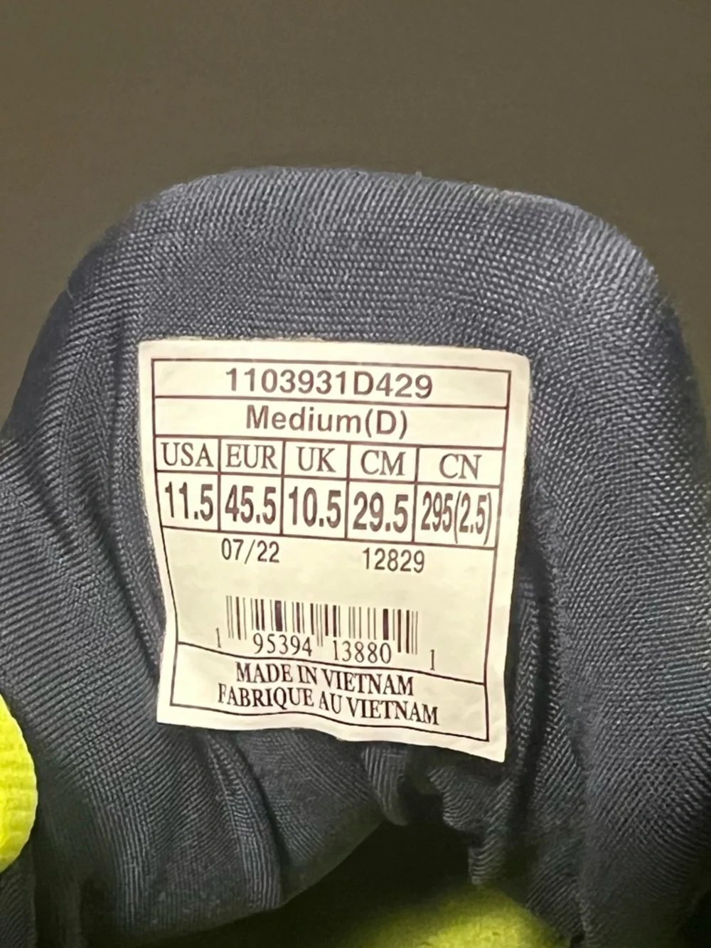 Brooks Ghost 15 Peacoat Nightlife Grey Men's Size 11.5 Navy Running Walking Gym